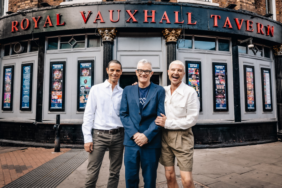 Andre Portasio (Paul O'Grady's husband), Jonathan Harvey (Playwright), Danny Beard (Lily Savage)